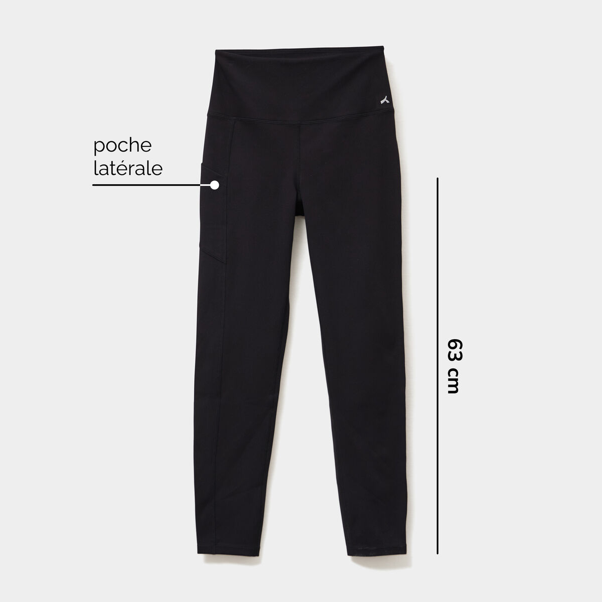 Legging de sport taille haute noir femme