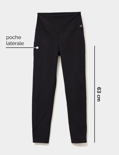 Legging de sport taille haute noir femme