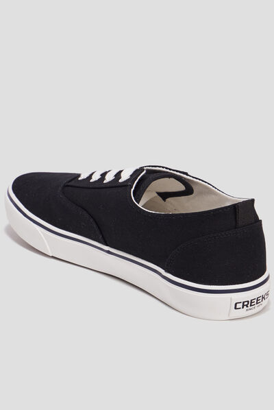 Tennis en toile à lacets Creeks noir homme