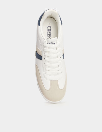 Tennis basses &agrave; lacets blanc homme