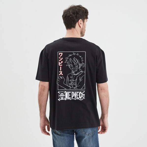 t shirt manches courtes one piece noir homme T-shirt manches courtes One Piece noir homme