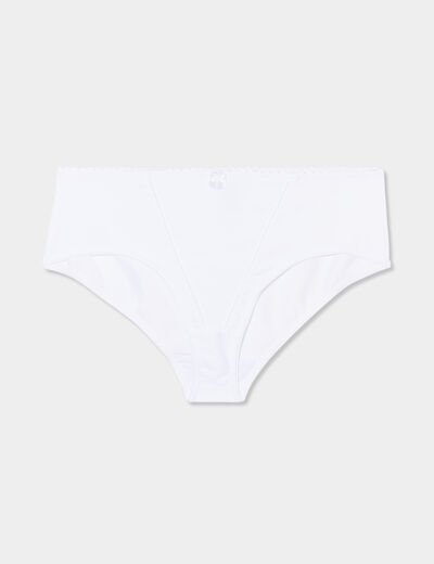 Culotte effet gainant microfibre blanc femme