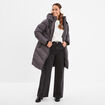 Pull col rond aspect laineux blanc femme