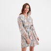 Robe fluide manches ballons coton Creeks ecru femme