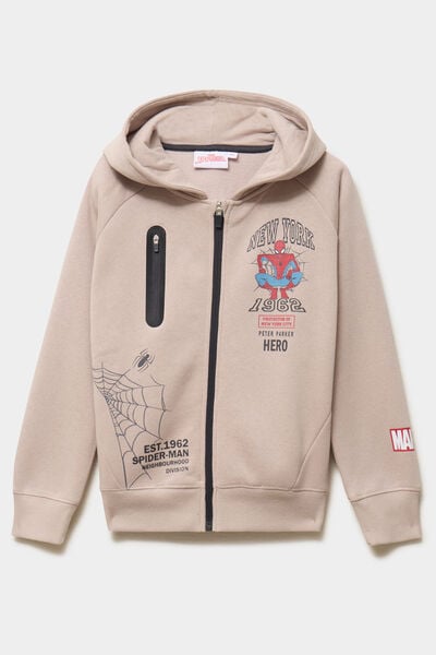 Sweat zipp&eacute; &agrave; capuche Spider-Man sable gar&ccedil;on