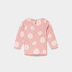 T-shirt manches longues coton rose b&eacute;b&eacute; fille