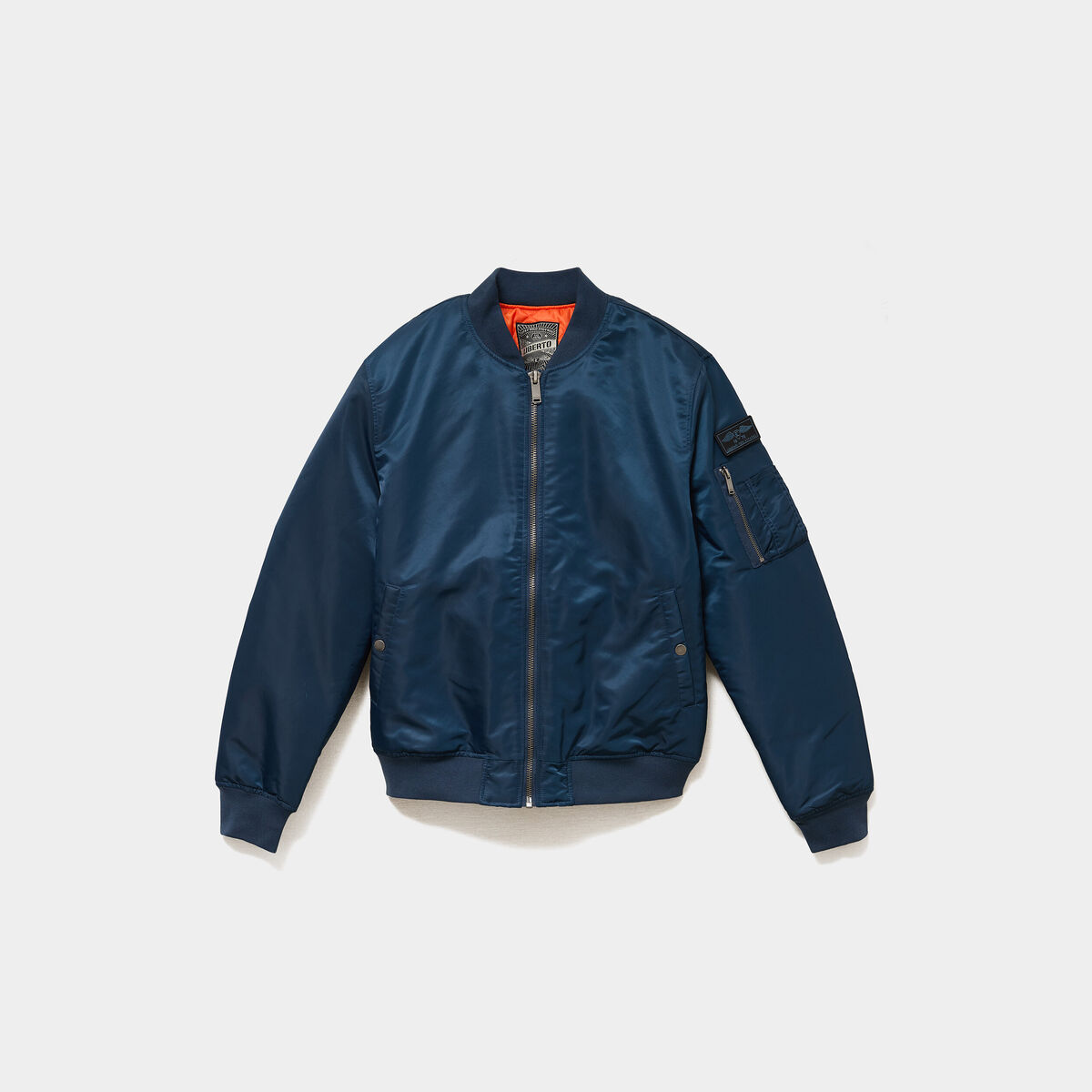 Blouson bomber d&eacute;perlant Liberto bleu marine homme