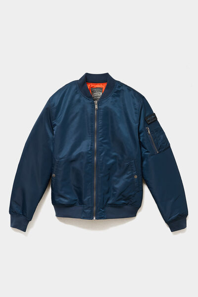 Blouson bomber d&eacute;perlant Liberto bleu marine homme