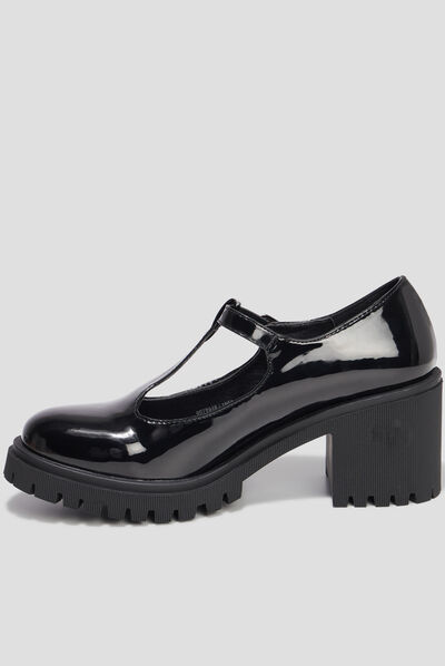 Loafers salomé vernies crantées Liberto noir femme