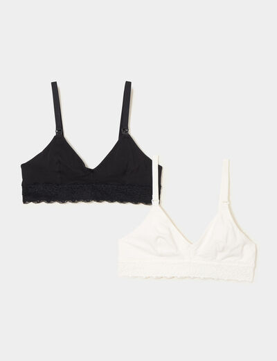 Lot de 2 soutiens-gorge d'allaitement noir femme