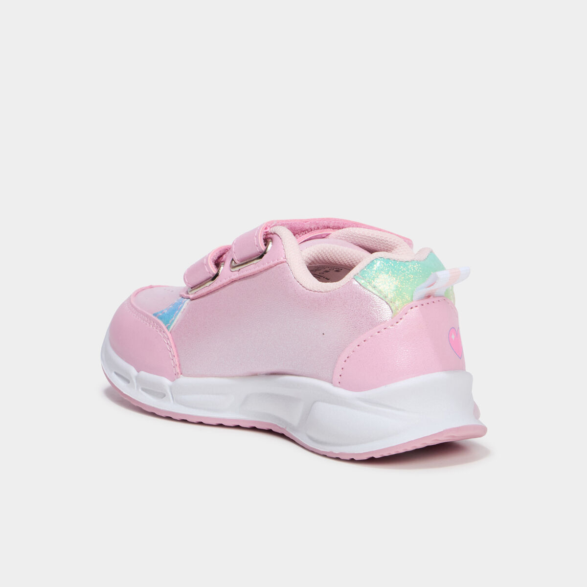 Baskets running semelles lumineuses rose fille