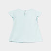 T-shirt broderie manches courtes Creeks bleu turquoise bébé fille