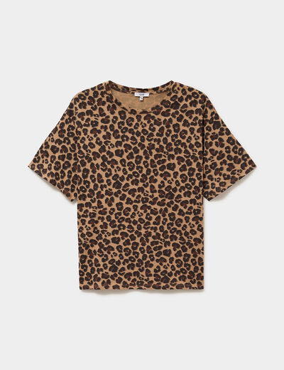 T-shirt col rond manches courtes coton ficelle femme grande taille