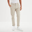 Pantalon chino slim stretch creme homme