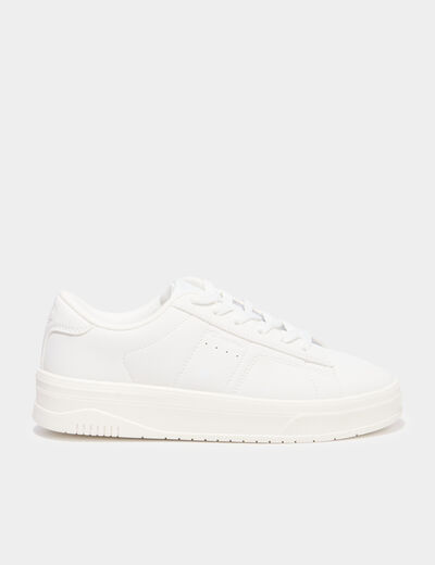 Tennis basses &agrave; lacets Champion TL23 blanc femme