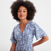 Robe longue droite Creeks bleu gris femme