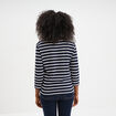 T-shirt manches 3/4 avec boutons coton ecru femme