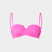 Haut de maillot de bain bandeau rose fushia femme