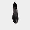 Bottines chelsea talons croco noir femme