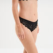 Tanga avec dentelle noir femme