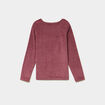 Ensemble pyjama t-shirt effet velours vieux rose fille