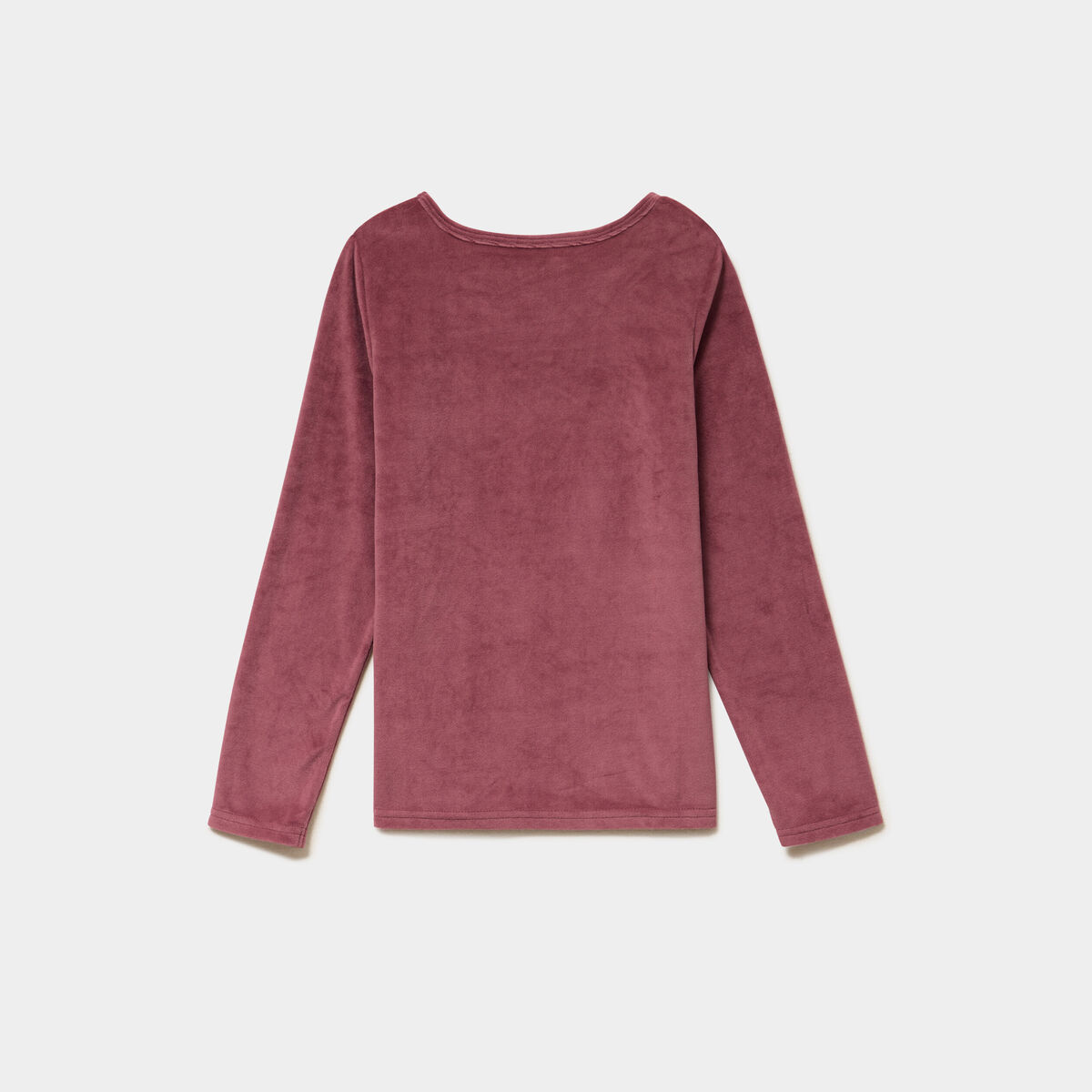 Ensemble pyjama t-shirt effet velours vieux rose fille