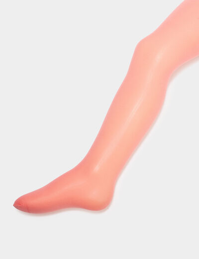 Lot 2 paires collants orange corail fille