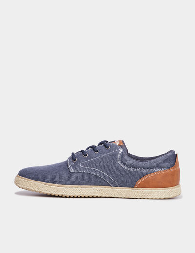 Derbies toile &agrave; lacets Creeks bleu marine homme