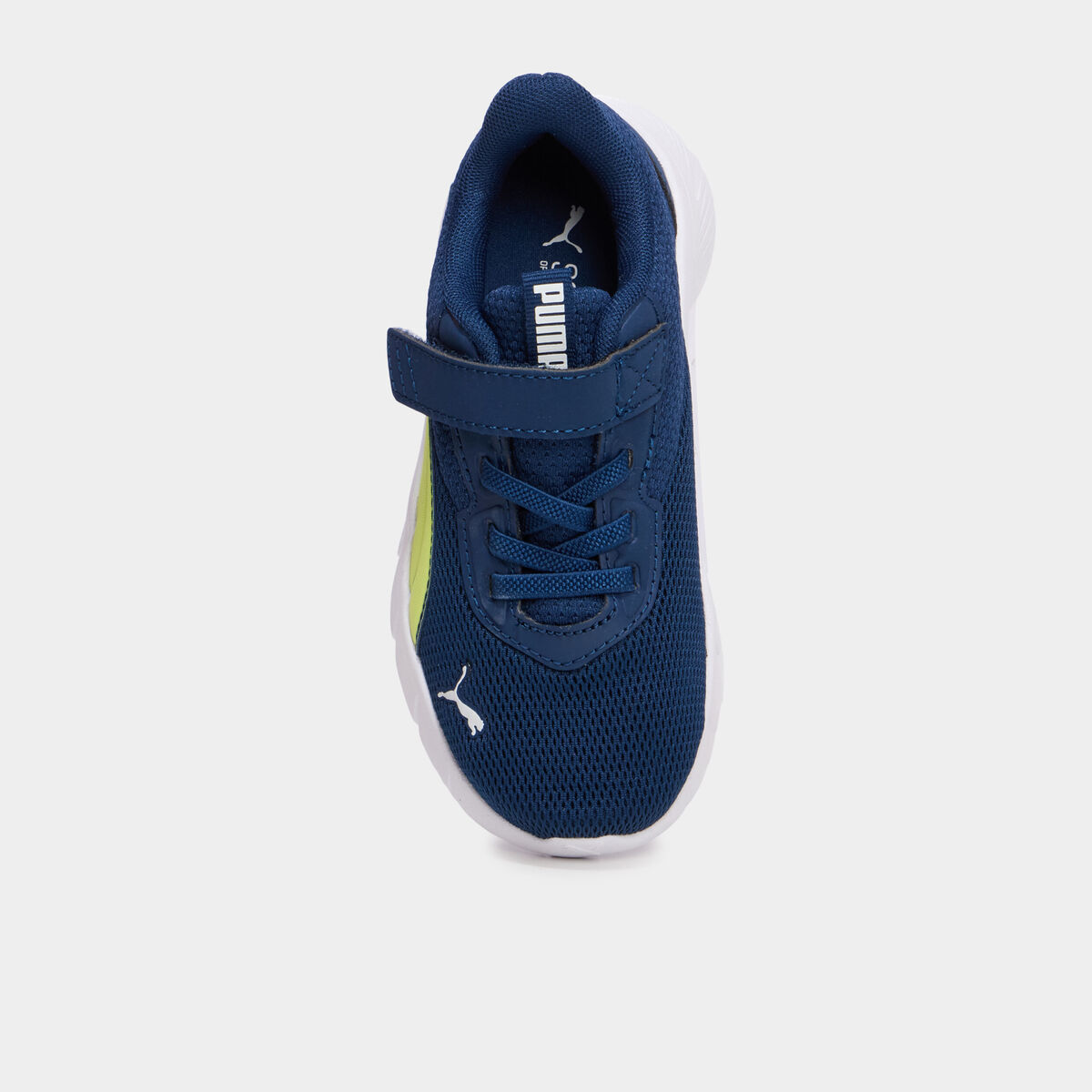 Baskets running scratchs Puma FlexFocus jaune citron gar&ccedil;on