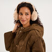 Cache-oreilles fausse fourrure sable femme