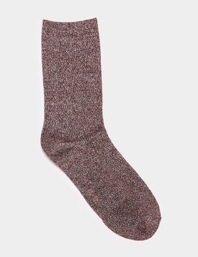 Lot 5 paires chaussettes sable femme