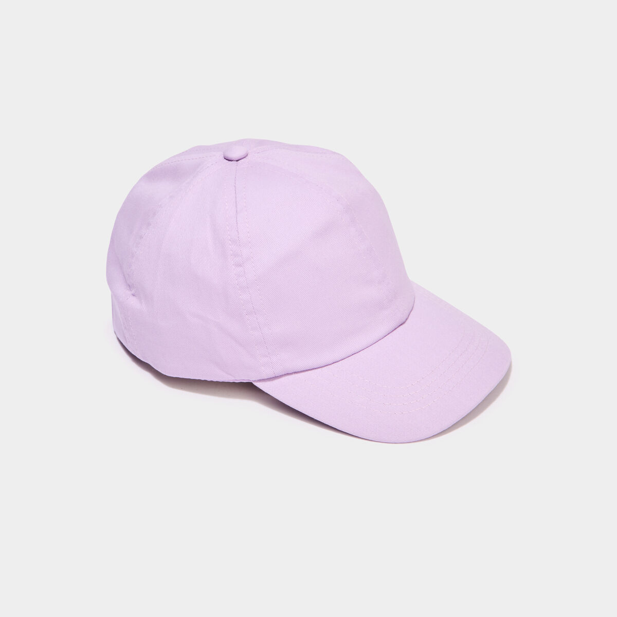 Casquette bomb&eacute;e ajustable coton parme fille