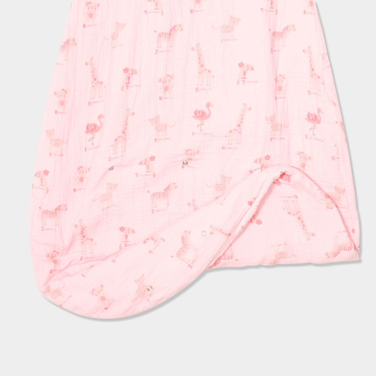 Gigoteuse ajustable gaze de coton TOG 1 rose clair bébé fille