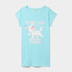 Chemise de nuit courte Aristochats Marie bleu turquoise femme grande taille