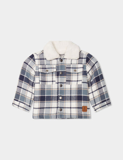 Veste col aviateur boutonné Creeks bleu gris bébé garçon