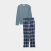 Ensemble pyjama manches longues 2 pièces vert homme