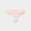 Tanga en dentelle rose clair femme