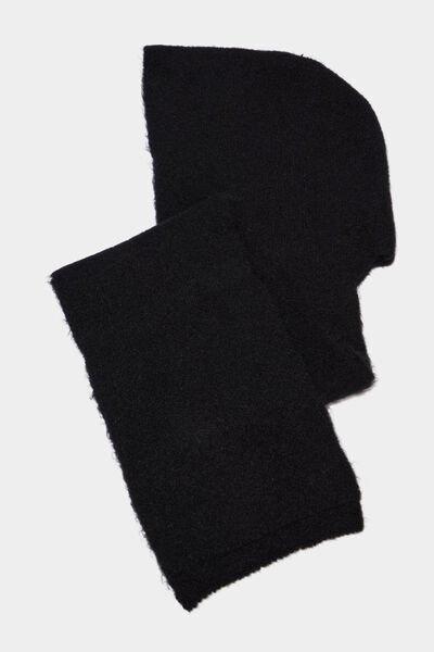 Cagoule &eacute;charpe noir femme