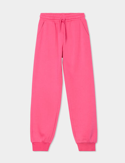 Pantalon de jogging droit rose fushia fille