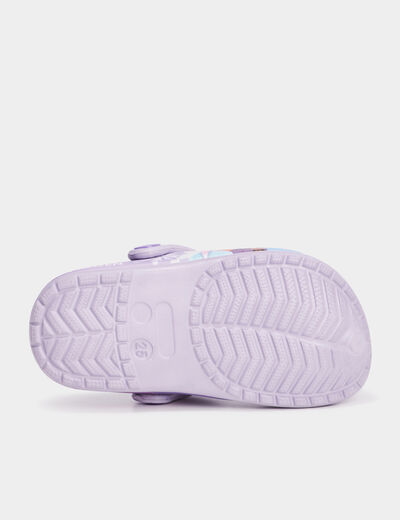 Sabots de plage Reine des neiges mauve fille