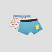 Lot 2 boxers coton Pokémon Pikachu vert garçon