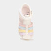 Sandales &agrave; scratchs semelle souple multicolore b&eacute;b&eacute; fille