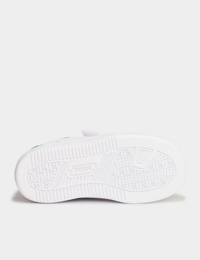 Tennis basses à scratchs Puma Caven blanc garçon