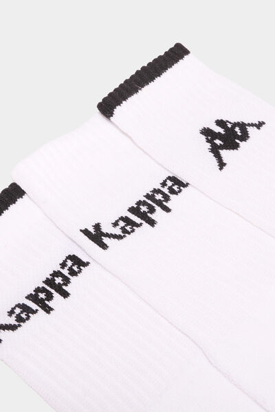 Lot 3 paires chaussettes sport Kappa blanc homme