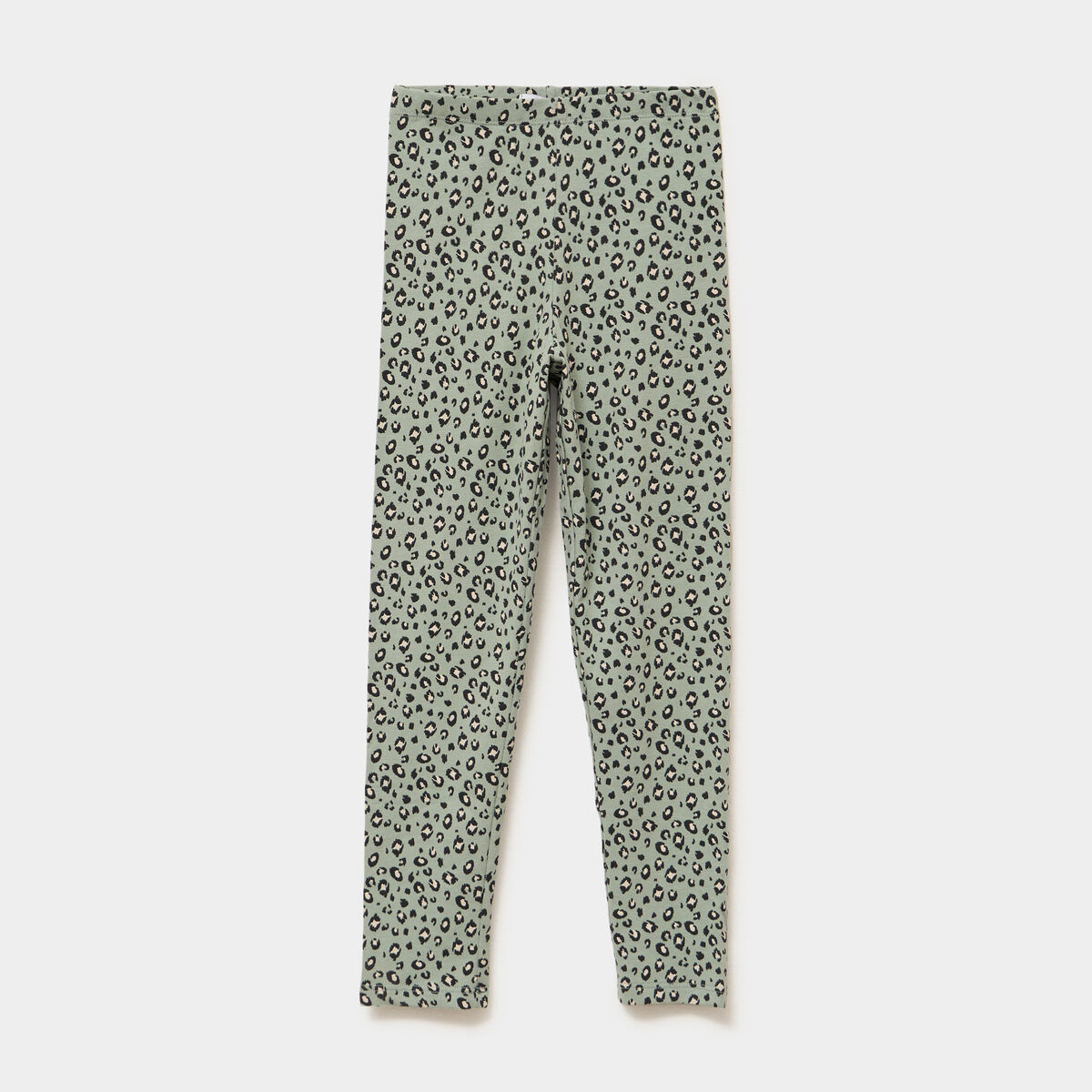 Legging taille &eacute;lastiqu&eacute;e coton vert kaki fille