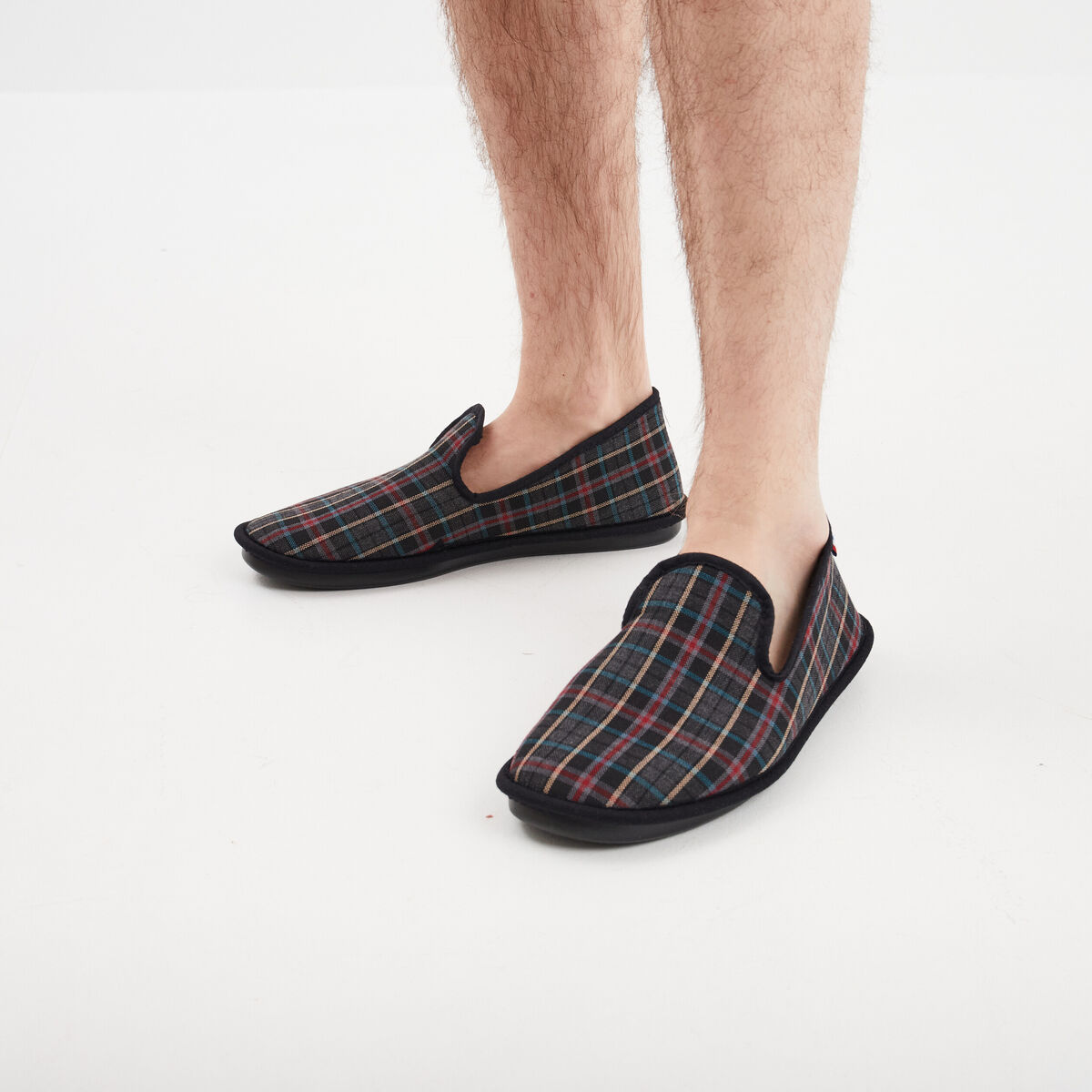 Chaussons pantoufles multicolore homme