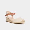 Espadrilles compensées sable femme
