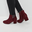 Bottines à talons bordeaux femme