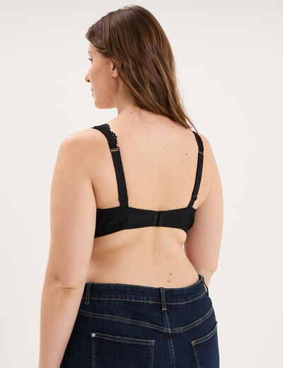 Soutien-gorge corbeille dentelle noir femme grande taille