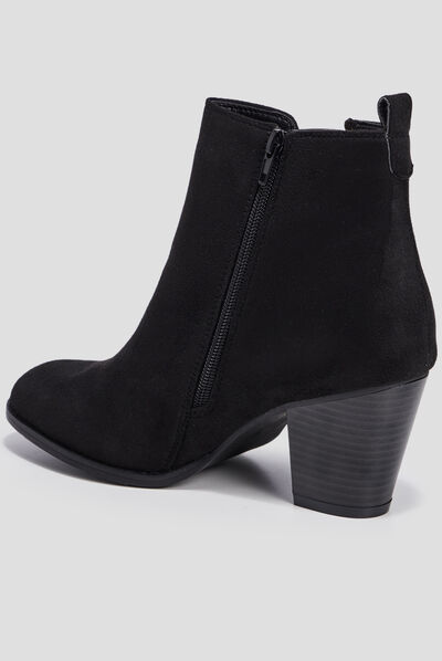 Bottines chelsea à talons noir femme